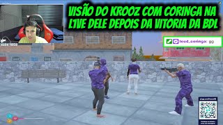 VISÃO DO KROOZ COM CORINGA NA L1VE DELE DEPOIS DA VITORIA DA BDL [upl. by Ettegirb181]