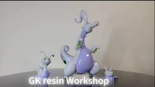 Goomy is so cute Sharing my own printed and sculpted resin statues of Goomy Sliggoo and Goodra [upl. by Maurizia]