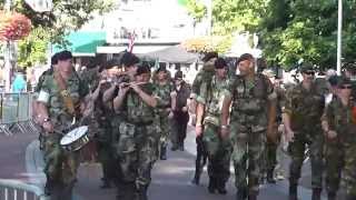 Tamboers en pijpers Korps Mariniers NL en Denemarken 4Daagse 2015 Wijchen dag 2 [upl. by Bumgardner243]