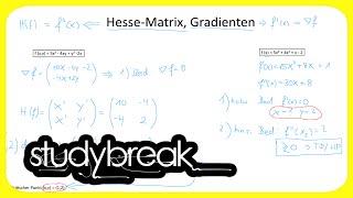 Gradienten HesseMatrix Hinreichende Bedingung  Wirtschaftsmathematik [upl. by Encrata]