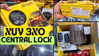 MAHINDRA XUV 3XO REMOTE CENTRAL LOCKING KIT UNBOXING WITH 3 YRS WARRANTY KEYSAFE [upl. by Arada]