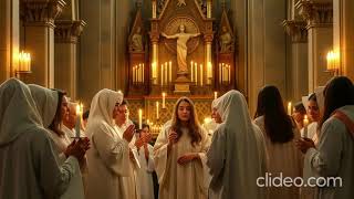 PANIS ANGELICUS Latin Gregorian chant in Arabic version 1 [upl. by Anelrad]