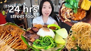 24hrs of STREET FOOD in Jakarta mie ayam sate padang nasi tempong  more [upl. by Sivla]