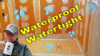 Waterproofing a shower with a linear drain [upl. by Ecnerrot]