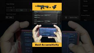 🔥4X Zero Recoil sensitivity  4x no Recoil Spray  4x Zero Recoil Sensitivity with Gyroscope [upl. by Chaworth652]