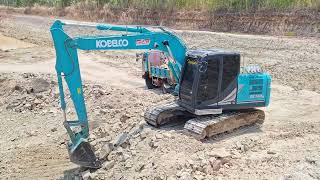 รีวิวเปิดบ่อเก่าเจอดินแข็งตับม้า kobelco sk140lc11 ดั้มตั้งรับ excavator and truck [upl. by Koloski803]