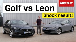 2021 VW Golf vs Seat Leon review – why the Golf is NOT the best family car you can buy  What Car [upl. by Deevan692]