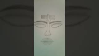 Quick simple and easy drawing of lord Shiva 🙏shankar bhagwan drawing 🙏 [upl. by Pizor]