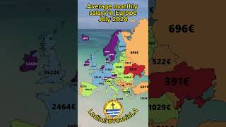 Average monthly salary in Europe [upl. by Ettenajna]