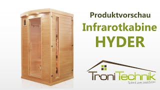 Dewello Infrarotkabine Hyder VOLLSPEKTRUM 115x105 [upl. by Aiet]