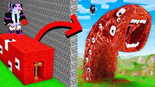 I Cheated With TRAIN EATER WORM In Minecraft Build Battle [upl. by Donelu]