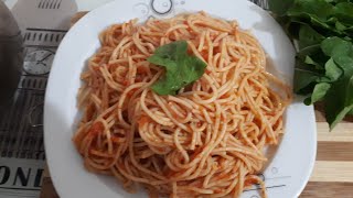 DOMATES SOSLU SPAGETTI TARIFI😊😊 [upl. by Attenhoj]