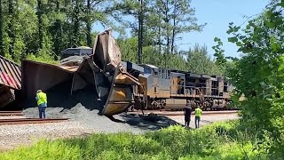 Two CSX trains collide head on in Folkston GA [upl. by Doomham]