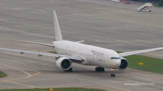 Boeing 777 of Nordwind Airlines taxiing [upl. by Yelyk]