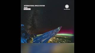 ISS Astronaut Treated to Northern Lights Lightning and Sunrise [upl. by Arhaz]