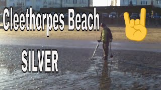 Minelab Etrac beach metal detecting UK Cleethorpes Finds Silver coins [upl. by Diann]