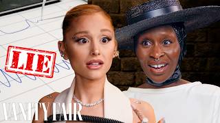 Ariana Grande amp Cynthia Erivo Take Lie Detector Tests  Vanity Fair [upl. by Niwled]