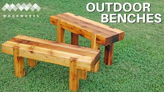 Simple Sturdy Outdoor Benches [upl. by Horodko]