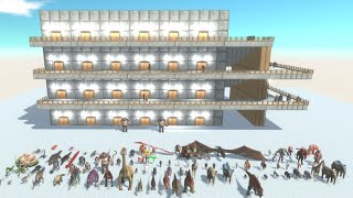 Who can Escape from Ape Modern Building Animal Revolt Battle Simulator [upl. by Eedyah81]