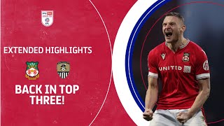 RED DRAGONS BACK IN TOP 3  Wrexham v Notts County extended highlights [upl. by Yrogerg]