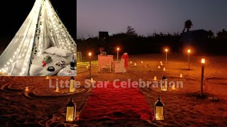 Beach Side birthday decoration ideas Calangute❤️Varca Candolium North Goa  Little Star Celebration [upl. by Assirahs]