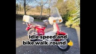 Setting idle speed on the C90 and a quick walkround the bike 👍 [upl. by Dotti]