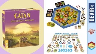 CATAN Mercaderes y Bárbaros  Devir — Videoreseña [upl. by Aneeram887]