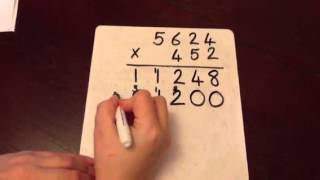 Column Multiplication  4 digit by 3 digit [upl. by Alleber]