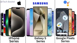 Apple IPhones vs Samsung galaxy S Series vs Google pixels 2016 2024 [upl. by Nylannej]