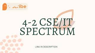 42 CSEIT BTech JNTUH Spectrum All in One [upl. by Asillam945]