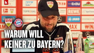 TrainerFrage zum FC Bayern sorgt für Lacher  Hoeneß quotGuter Versuchquot  VfB Stuttgart [upl. by Conner]