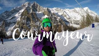 Courmayeur Skiing under the Mont Blanc 🇫🇷  Monte Bianco 🇮🇹 [upl. by Uohk]