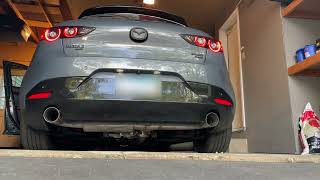 Cold Start  CorkSport 2021 Mazda 3 Turbo 80mm Cat Back Exhaust System [upl. by Eves]