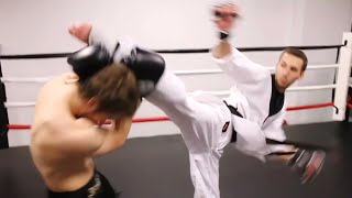 Taekwondo vs Muay Thai  Martial Arts Fight Scene Real Contact Hits [upl. by Timothy]