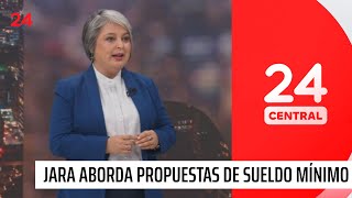 Jara aborda propuesta de sueldo mínimo de la CUT  24 Horas TVN Chile [upl. by Bentlee]