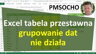 Excel  Tabela przestawna  grupowanie dat nie działa odc828 [upl. by Ellemrac]