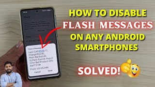 How To Disable Flash Messages On Any Android Smartphones [upl. by Annay]