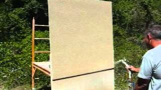 stucco sprayertexture sprayermortar sprayerstucco flex stucco spraying [upl. by Ammamaria]