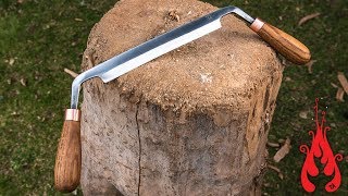 Blacksmithing  Forging a drawknife [upl. by Atteuqehs399]