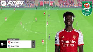 FC 24  Arsenal vs Bolton Wanderers  Carabao Cup 2024  PS5™ Gameplay [upl. by Cara]