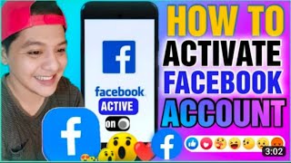 PAANO MAG ACTIVATE NG Facebook account YEAR 2023  how to reactive ng Facebook account [upl. by Enak]