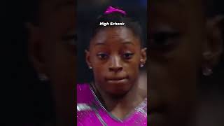 Did you recognize her in Elementary School🤔🐐 gymnastics simonebiles vault transformation [upl. by Ronalda873]