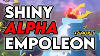 SHINY ALPHA EMPOLEON  7 MORE in Pokemon Legends Arceus [upl. by Ynaffet]