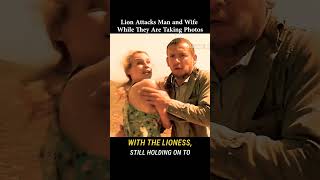 Lion Attacks Man and Wife While They Are Taking Photos movie movierecap moviereview [upl. by Druci]