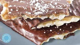 ChocolateToffee Matzo Recipe  Martha Stewart [upl. by Enaek]