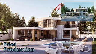 Full Photoshop Course  Class 9  Color Correction and Exterior Post Production  Real Time Tutorial [upl. by Kirsten]