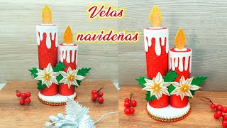 COMO HACER VELAS NAVIDEÑAS DE FOAMI [upl. by Asylem781]