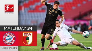 FC Bayern München  FC Augsburg  52  Highlights  Matchday 34 – Bundesliga 202021 [upl. by Okajima691]