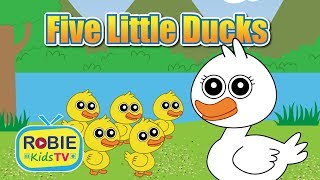 Five Little Ducks Kids Songs  Nursery Rhymes With Lyrics [upl. by Yekcir]