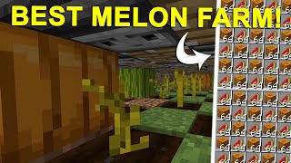 Minecraft EASY Melon and Pumpkin Farm BEST DESIGN 120 Tutorial [upl. by Enelyad]